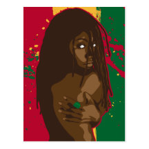 Rasta Girl Post Cards