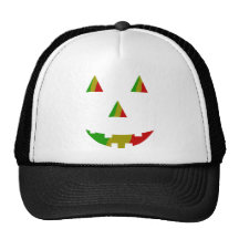 Rasta Jack-O-Lantern Mesh Hats