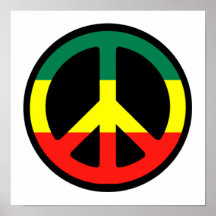 Rasta Peace Symbol Posters
