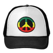 Rasta Peace Symbol Trucker Hat