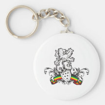 Rasta shield keychain