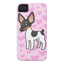 Rat Terrier / Toy Fox Terrier Love iPhone 4 Case-Mate Cases