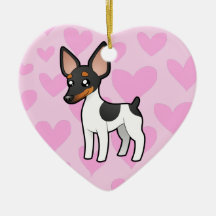 Rat Terrier / Toy Fox Terrier Love Christmas Tree Ornament