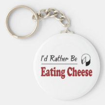 Rather Be Eating Cheese Key Chain