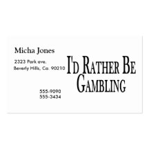 Rather Be Gambling Business Cards