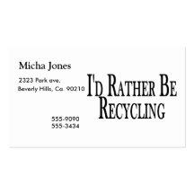 Rather Be Recycling Business Card Template