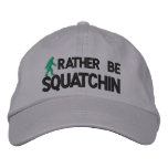 Rather be Squatchin embroidered hats