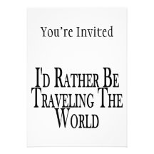 Rather Be Travelling The World Personalized Announcements