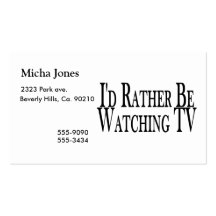 Rather Be Watching TV Business Card Templates