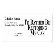 Rather Restore Car Business Card Template