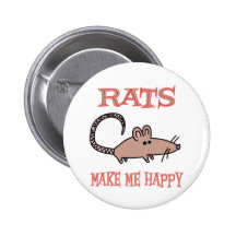 Rats Make Me Happy Button