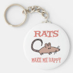 Rats Make Me Happy Keychains