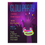 Rave Glow Party Invitations