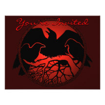 Raven Art Invitations Personalized Native Art Card