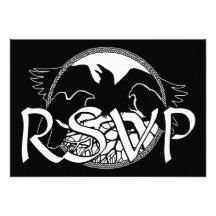 Raven Art RSVP Personalized Native Art Card