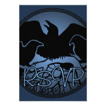Raven Art RSVP Personalized Native Art Card