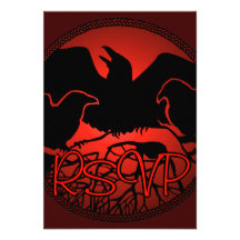 Raven Art RSVP Personalized Native Art Card