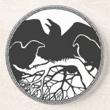 Raven Coaster Raven Gift Raven & Crow Art Decor