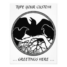 Raven Invitations Personalized Native Art Card