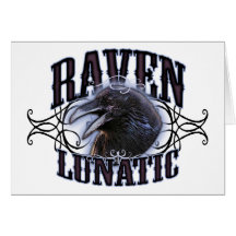 Raven Lunatic Greeting Card