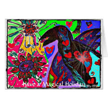 Raven Magic holiday greeting card