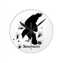 Raven Nevermore Wallclocks