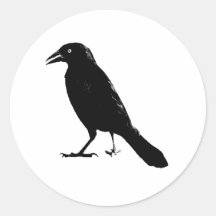 Raven Round Stickers