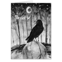 Raven Sphere "Blessed be" Card