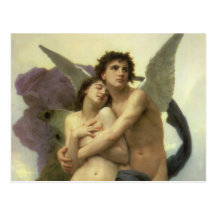 Ravishment by Bouguereau, Vintage Victorian Art Postcard
