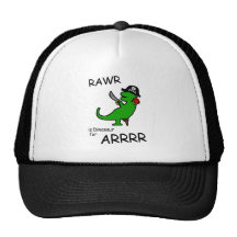 RAWR is Dinosaur for ARRR (Pirate Dinosaur) Mesh Hat
