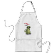 Rawr Means I love you in Dinosaur Aprons