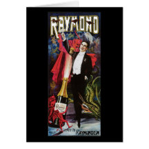 Raymond The Great ~ Magician Vintage Magic Act Greeting Cards