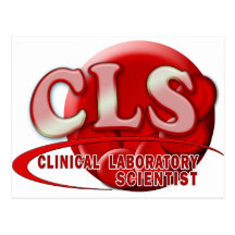 RBC CLS CLINICAL LABORATORY SCIENTIST SWOOSH LOGO POSTCARDS
