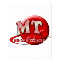 RBC MT LABORATORY SWOOSH LOGO - MEDICAL TECH POSTCARD