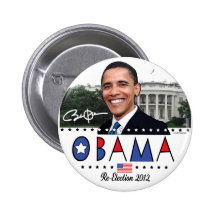 Re-Elect President Obama Election 2012 Gear Pin