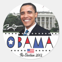Re-Elect President Obama Election 2012 Gear Round Sticker