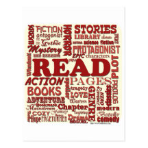 Read all about it red! post card