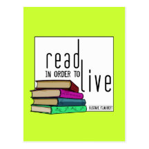 Read In Order To Live for book lovers Postcards