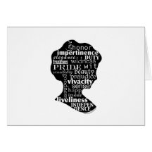 Read Jane Austen Cameo Greeting Card