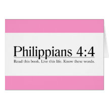 Read the Bible Philippians 4:4 Card