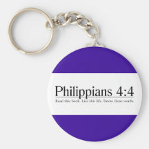 Read the Bible Philippians 4:4 Key Chain