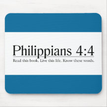 Read the Bible Philippians 4:4 Mousemats