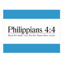 Read the Bible Philippians 4:4 Postcard