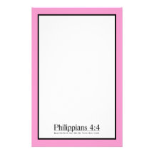 Read the Bible Philippians 4:4 Stationery Design