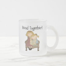 Read Together - Mum and Girl Tshirts and Gifts Mugs