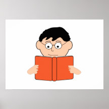 Reading a Book Print