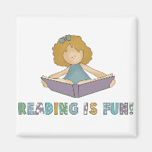 Reading Is Fun! Fridge Magnet