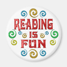 Reading is FUN Refrigerator Magnet