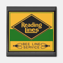 Reading Railroad,Bee Line Service Refrigerator Magnet