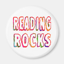 Reading Rocks Refrigerator Magnet